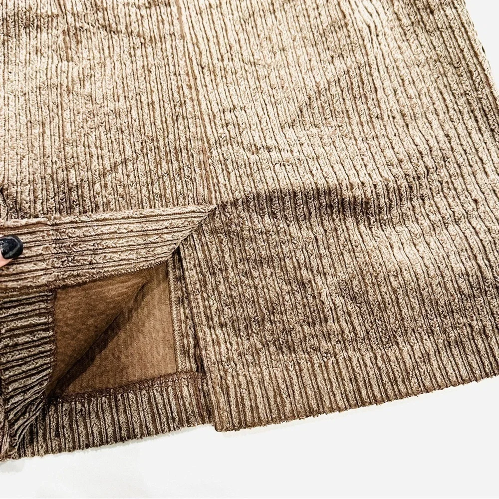 Vintage BFA Classics Brown Corduroy Broad Wale Midi Skirt - Picture 7 of 8